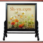 Ширмы с ручными вышитыми картинами=Мак 552-SHVN 1155 - 65cm x 85cm.