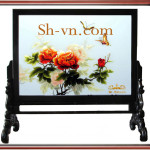 Ширмы с ручными вышитыми картинами=пион 556-SHVN 1148- 50cm x 70cm. (2)