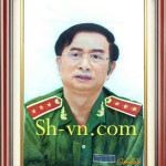вышитые картины пионы=The Commander of Vietnam (450)-SHVN-2525-60x80cm