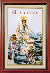 вышитые картины пионы=Бодхисаттва Авалокитешвара 470=SHVN 2214 - 80cm x 60cm. (2)
