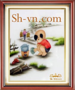 вышитые картины пионы=Дети (475)-SHVN-2307-45x50cm.