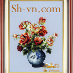 вышитые розы крестом=Роза 013-SHVN-2265-60x70cm.
