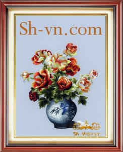 вышитые розы крестом=Роза 013-SHVN-2265-60x70cm.