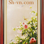 вышитые розы крестом=Роза 021-SHVN 2075 - 50cm x 70cm. (2)