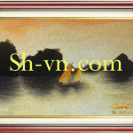 ручные вышитые шелковыми картины=Бухты Халонг (485)-SHVN-2431-60x80cm