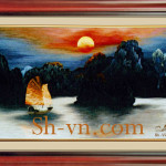 ручные вышитые шелковыми картины=Бухты Халонг(490)= - SHVN 2010 - 35cm x 50cm (2)