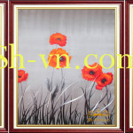 ручные вышитые шелковыми картины=Маки 502-SHVN-2272-110x180cm.