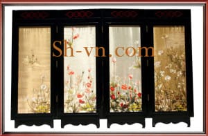 双面绣怎么绣=Poppies 屏風5ーSHVN 2185 - 108 x 128cm