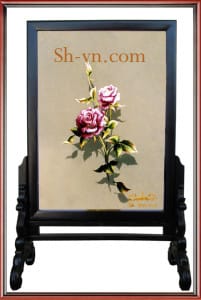 双面绣怎么绣=玫瑰3-SHVN 1153 - 60cm x 80cm