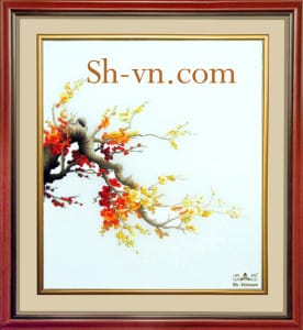 桜の刺繍＝桃の花45＝ SHVN 2045- 50cm x 55cm