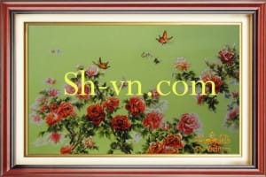 牡丹花刺绣＝牡丹刺绣 70-SHVN-2270-100x140cm.