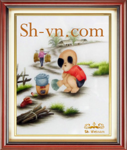 вышивка для детей купить=шелковые картины SH вьетнама 2307-SHVN-2307-45x50cm.