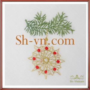 テーブルクロスリネン刺繍=手刺繍の見本506-SHVN 506