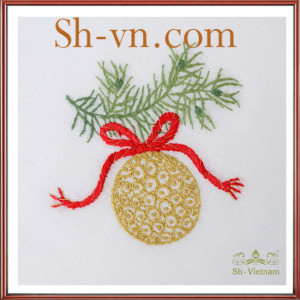 テーブルクロスリネン刺繍=手刺繍の見本509-SHVN 509