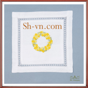 テーブルクロス刺繍=手刺繍のサンプル048-SHVN 048
