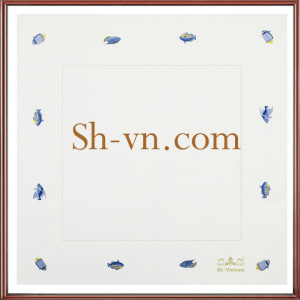 ベトナム刺繍テーブルクロス＝テーブルクロス刺繍403-SHVN 403