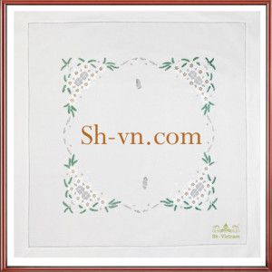 ベトナム刺繍テーブルクロス＝テーブルクロス刺繍425-SHVN 425