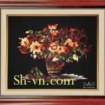 SHVN 1066-60cm x 80-زهرةالفاوانيا = لوحاتفنيةرائعة 66