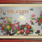 SHVN 1093-60cm x 80cm-زهرةالفاوانيا = لوحاتفنيةرائعة 1093