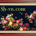 SHVN 1094 - 100cm x 140cm- زهرةالفاوانيا = لوحاتفنيةرائعة(94)
