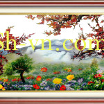 SHVN 1128-130cm x 210cm-زهرةالفاوانيا = لوحاتفنيةرائعة 28