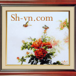SHVN 2196-55cm x 70cm-زهرةالفاوانيا = لوحاتفنيةرائعة (96)