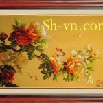 SHVN 2232-50cm x 70cm-زهرةالفاوانيا = لوحاتفنيةرائعة (32)