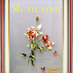 SHVN-2280-60x70cm-وارتفع التطريز اليدوي= اليد المطرزة الصور الحرير 582