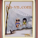 SHVN-2321-45x50cm-التطريز الاطفال اليد =صور التطريز الفيتنامية2321