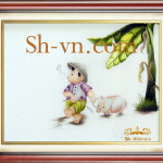 SHVN-2334-45x50cm-التطريز الاطفال اليد =صور التطريز الفيتنامية2334