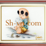 SHVN-2338-50x60cm-التطريز الاطفال اليد =صور التطريز الفيتنامية2338-