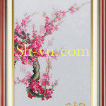 SHVN-2398-50x70cm-تطريززهرةالخوخ = صور التطريز الفيتنامية 2398