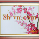 SHVN-2414-60x80cm-تطريززهرةالخوخ = صور التطريز الفيتنامية 2414