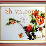 SHVN-2423-50x60cm-الورود مطرزة يدويا = لوحاتتطريزيدوي 523