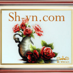 SHVN-2545-60x70cm-وارتفع التطريز اليدوي= اليد المطرزة الصور الحرير 545
