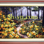 SHVN 3035-80X100cm-اليد المطرزة الصور الحرير= الفنانين التطريز اليدوي 3035