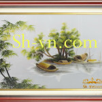 Silk-embroidered-pictures-vietnam=Pattern silk pitures 7018-SHVN 7018-40x50cm
