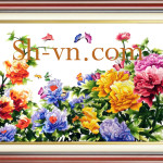 Vietnamese-embroidered-pictures=Pattern silk pitures 4025-SHVN 4025-80X100cm