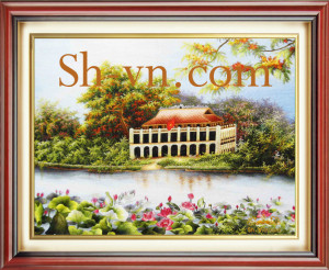 Vietnamese-silk-embroidery=SH silk embroidery 3043-SHVN 3043-55cm x 65cm
