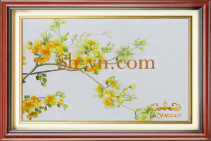 cherry-blossom-hand-embroidery=Cherry blossom hand embroidery pattern (04)-SHVN-2404-60x80cm