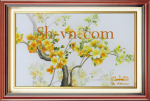 cherry-blossom-hand-embroidery=Cherry blossom hand embroidery pattern (05)-SHVN-2405-60x80cm