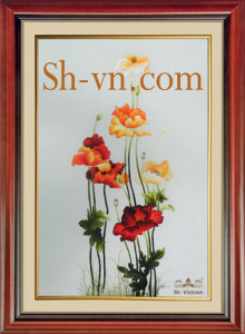handmade-embroidered-poppies=Poppy hand embroidery pattern 37-SHVN 1037 - 40cm x 50cm (2)