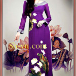 вышитые-шелком-платья-ao-dai=шелком платья Áo Dài 415-SHVN 415