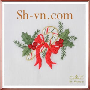 テーブルクロスリネン刺繍=手刺繍の見本502-SHVN 502