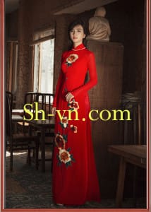 ベトナムのアオザイ＝アオザイかわいい613-SHVN 613