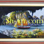 ベトナムシルク＝ベトナム刺繍絵SH3019-SHVN 3019-70x80cm