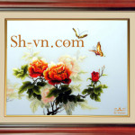 ベトナムシルク＝ベトナム刺繍絵SH3026-SHVN 3026-50cm x 70cm.