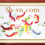 ベトナムハノイ刺繍絵=ベトナムハノイ刺繍絵1145-SHVN 1145- 100cm x 140cm