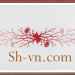 ベトナム刺繍テーブルクロス＝テーブルクロス刺繍404-SHVN 404