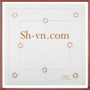ベトナム刺繍テーブルクロス＝テーブルクロス刺繍405-SHVN 405